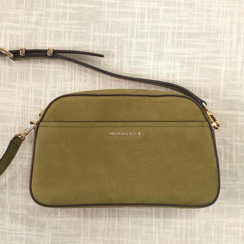 Michael Kors Jet Set Small Nubuck Camera Crossbody Bag